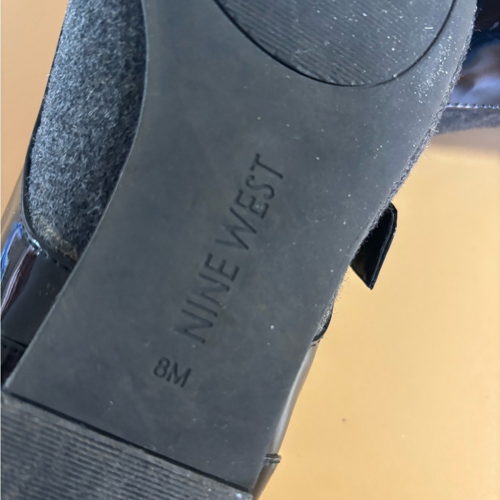 Nine West Black and Gray buckle flats size 8 - Picture 7 of 8